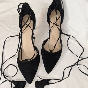 Marc Fisher| Tamya black lace up stiletto pumps